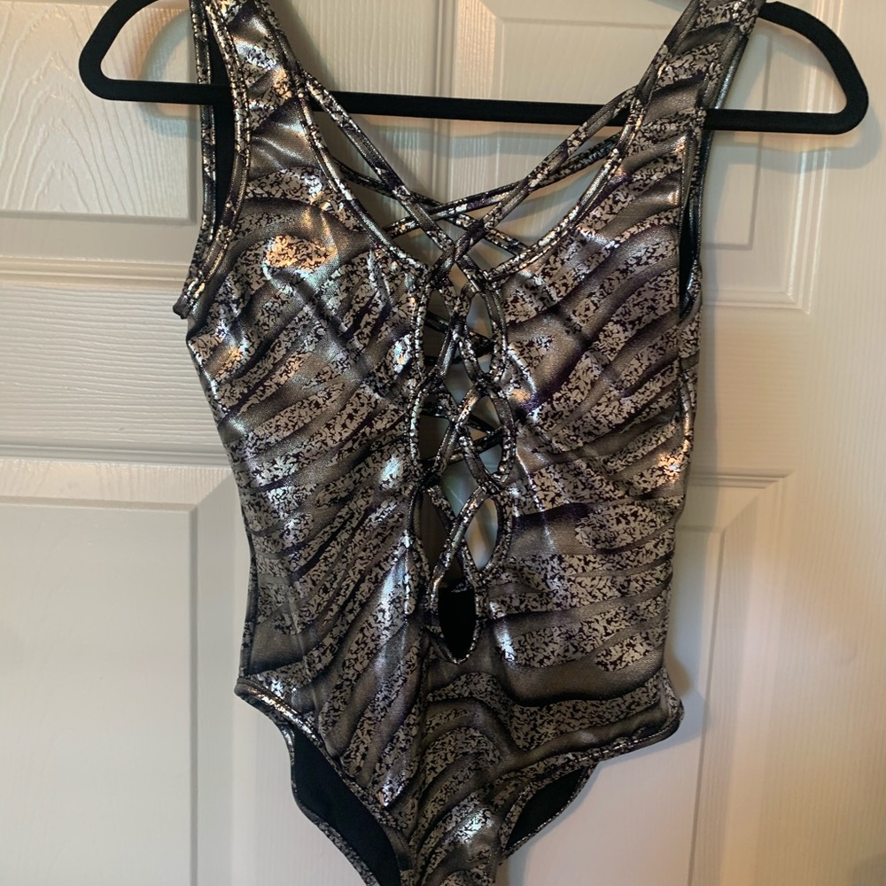 Iheartraves silver bodysuit *never worn*